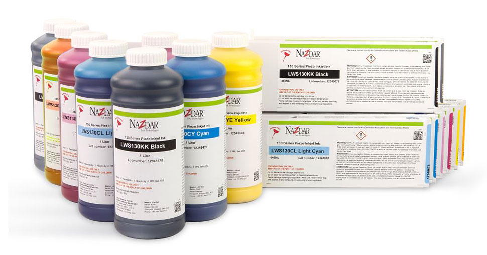 Nazdar adds Orange and Light Black options to 130 Series solvent inkjet inks.