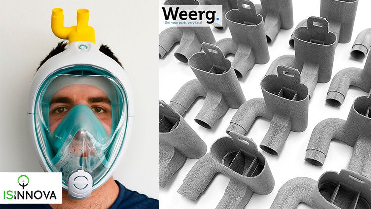 Weerg 3D prints the valves for emergency respiratory masks.