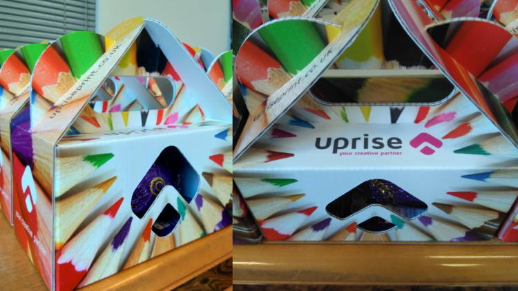 Uprise Print, based in Cardiff, created multicoloured gift boxes on its Zünd, perfect for Easter eggs.